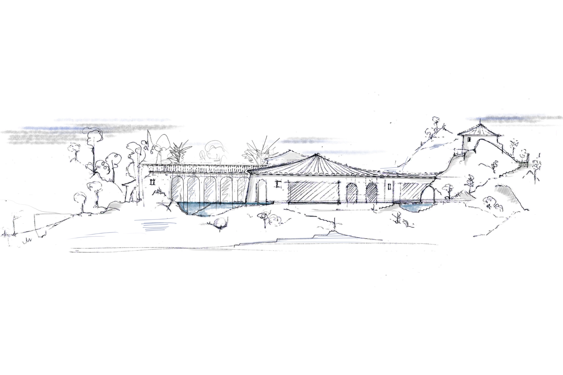 studio scetti disegno progetto villa costa smeralda